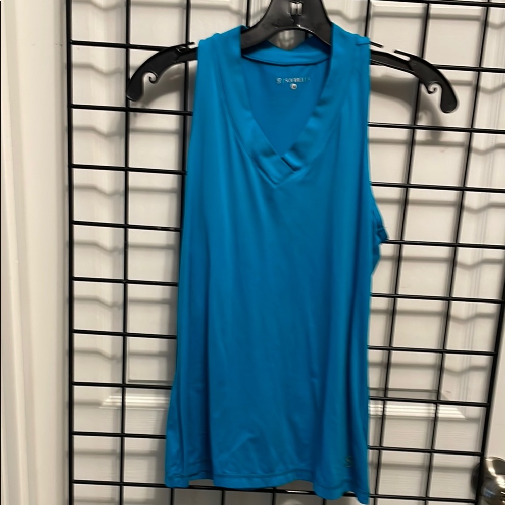 Sofibella Teal Blue Sleeveless Tank Top